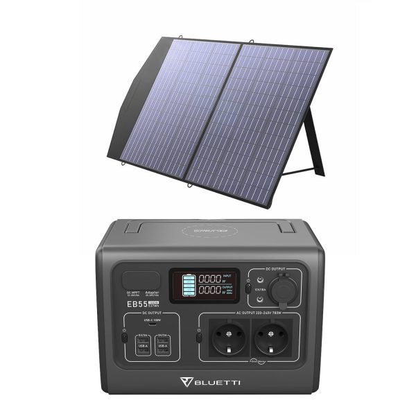 BLUETTI EB55 + Allpowers 100 W Panel Zestaw solarny