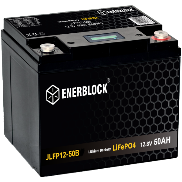 Enerblock JLFP Lithium Energy 12V 50Ah LiFePO4 BMS Bluetooth Akumulator