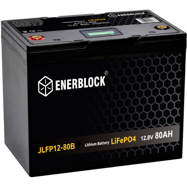 Enerblock JLFP Lithium Energy 12V 80Ah LiFePO4 BMS Bluetooth Akumulator