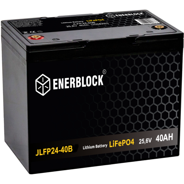 Enerblock JLFP Lithium Energy 24V 40Ah LiFePO4 BMS Bluetooth Akumulator