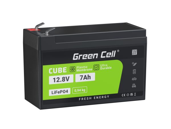 Green Cell 12.8V 7Ah LiFePO4 BMS Akumulator