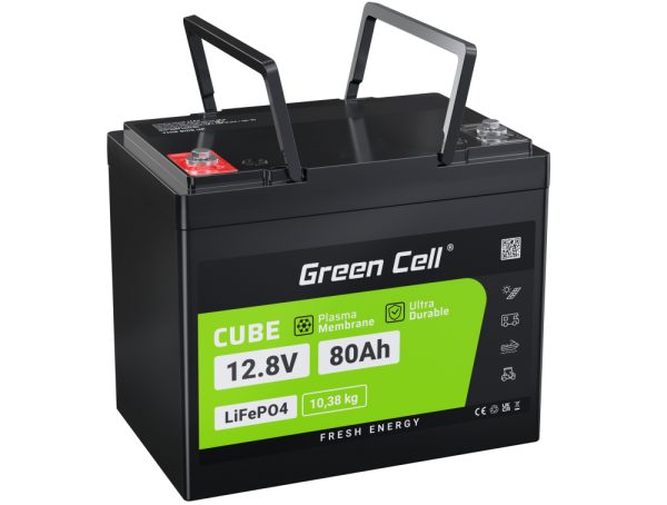 Green Cell 12.8V 80Ah LiFePO4 BMS Akumulator