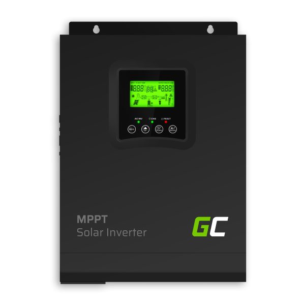 Green Cell 12VDC 230VAC 1000VA/1000W Inwerter solarny falownik Off Grid z ładowarką solarną MPPT