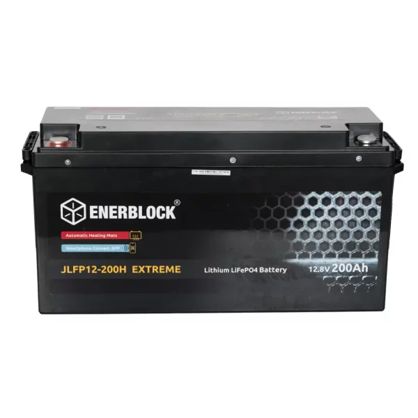 Enerblock JLFP Lithium Extreme 12V 200Ah LiFePO4 BMS Bluetooth Akumulator z matą grzewczą