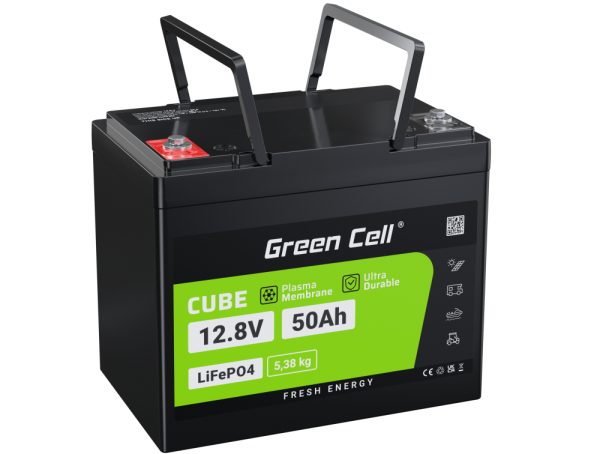 Green Cell 12.8V 50Ah LFP LiFePO4 BMS Akumulator